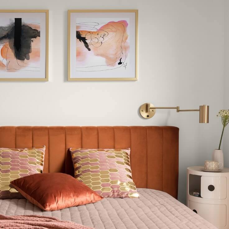 Colourtrend paints powdered shell bedroom design